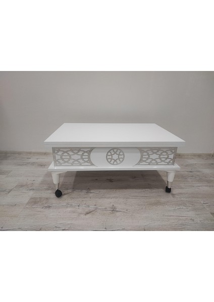 Aras 5 Kademeli Tekerlekli Akıllı Sihirli Orta Sehpa 60X90