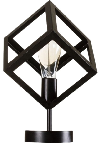 Yıldız Home Küp Masa Tekli Rustik Abajur Siyah fiyatları