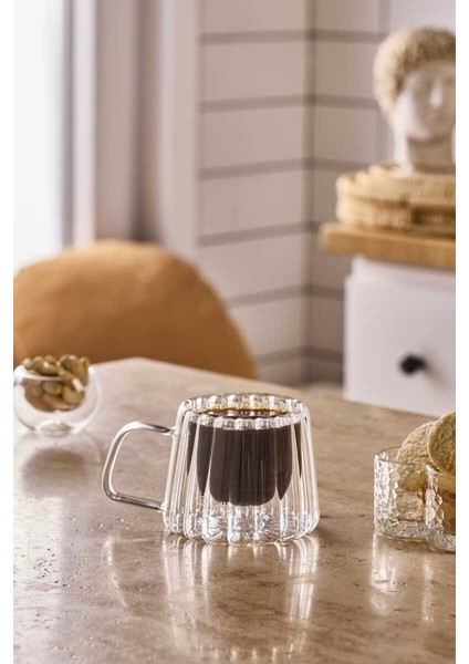 Stripe Short 200 ml Çift Cidarlı Kupa Bardak PER15554