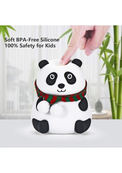 Panda gece lambası çocuklar ıçin gece ışıkları dokunmatik sensörlü renkli masa lambası