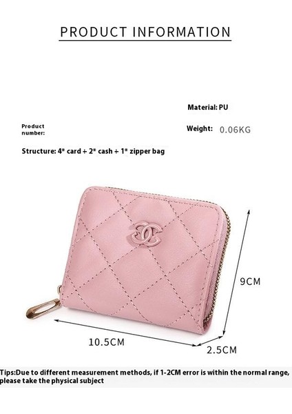 Cüzdan Kart Tutucu Yüksek Kaliteli Pu Kumaş Kentsel Cinsiyetsiz Stil , Açık Pembe (Yurt Dışından)