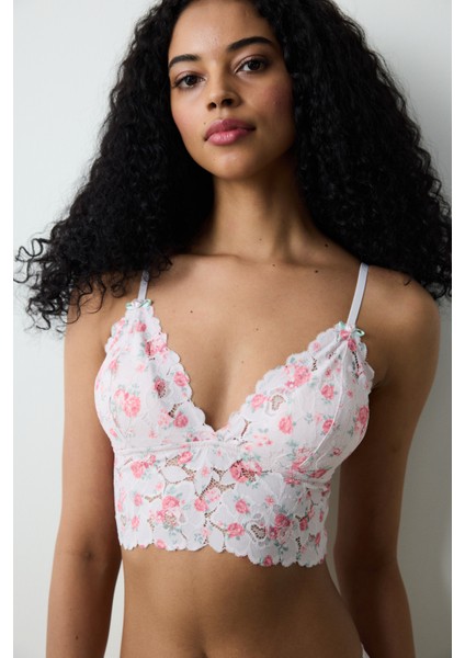 Floral Açık Pembe Bralet fiyatları