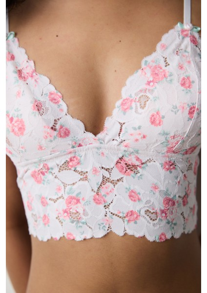 Floral Açık Pembe Bralet modelleri