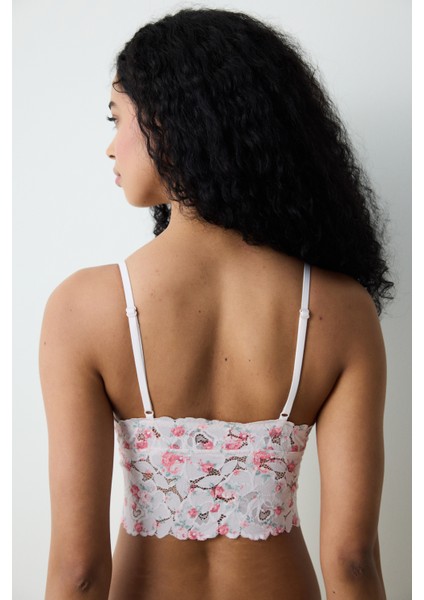 Floral Açık Pembe Bralet fırsatları