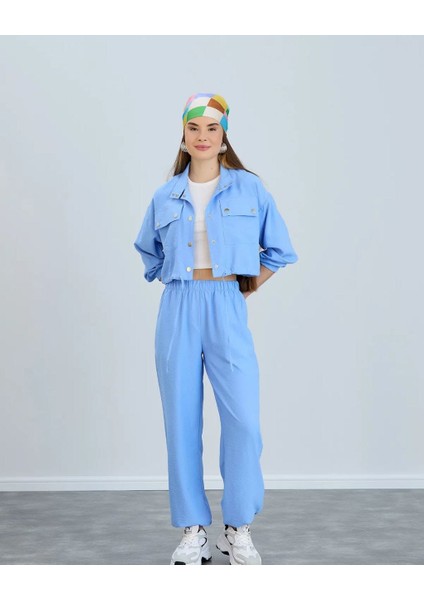 Mavi Paraşüt Kumaş Alt Üst Takım indirimleri