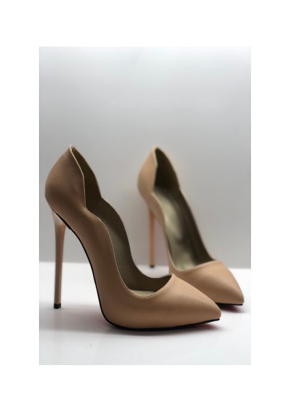 Nude Mat Love Gizli Platformlu Stiletto Topuklu Ayakkabı