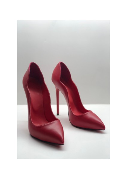 Kırmızı Mat Love Gizli Platformlu Stiletto Topuklu Ayakkabı fırsatları