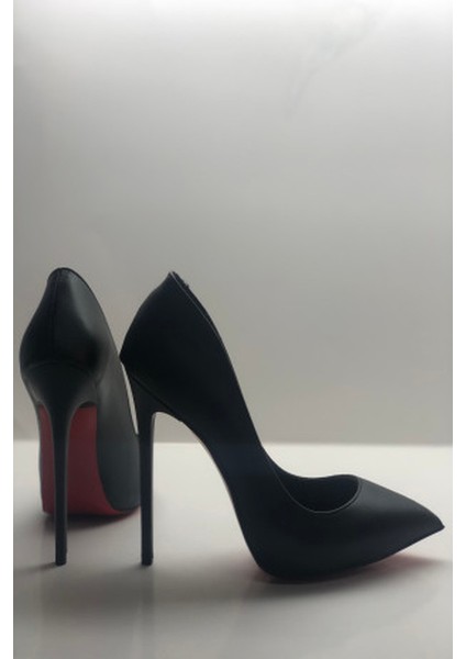Siyah Mat Gizli Platformlu Stiletto Topuklu Ayakkabı modelleri