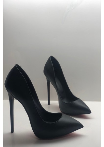 Siyah Mat Gizli Platformlu Stiletto Topuklu Ayakkabı fırsatları