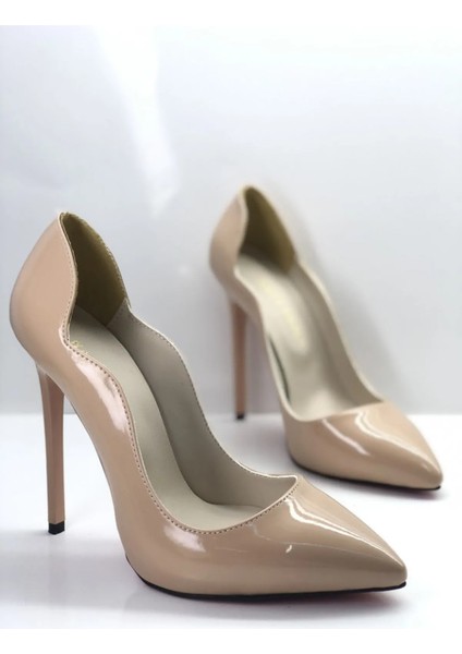 Nude Rugan Love Gizli Platformlu Stiletto Topuklu Ayakkabı