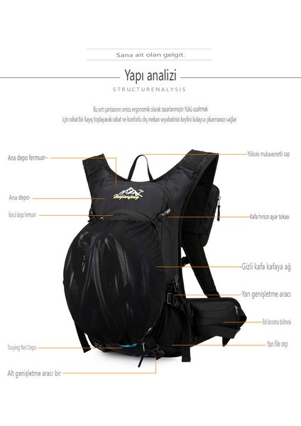 18L Spor Bisiklet Çalışma Su Torbası Depolama Hidrasyon Cep Sırt Çantası Ultralight Yürüyüş Bisiklet Sürme Paketi Mesane Sırt Çantası (Yurt Dışından) modelleri