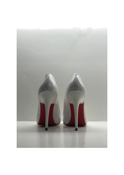 Hayyshoes Beyaz Rugan Stiletto Topuklu Ayakkabı indirimleri
