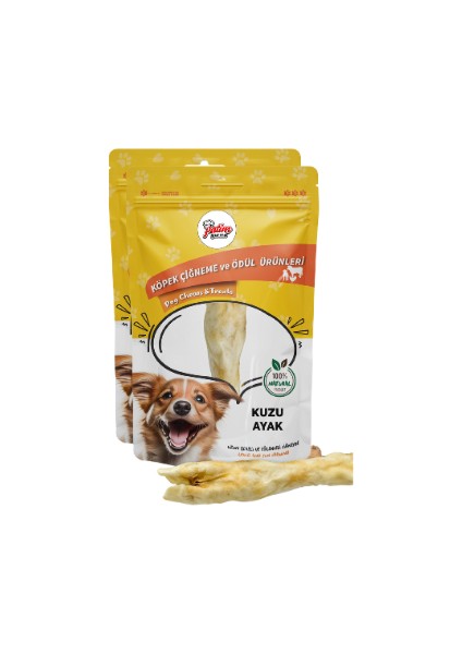 Kuzu Ayak 2 Adet Doğal Köpek Ödül Maması