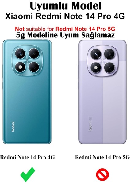 Xiaomi Redmi Note 14 Pro Kılıf Yumuşak Renkli Lansman Silikon Kapak Kamera Korumalı Çıkıntılı 3D Kalın Kenarlı