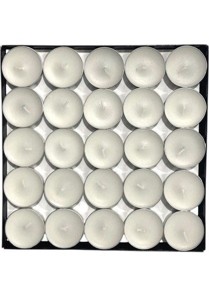 Tealight 50LI Mum Parti ve Özel Günler Için Uygun 1 Saat Tealight Kına 35 mm Çap 12 mm Boy modelleri