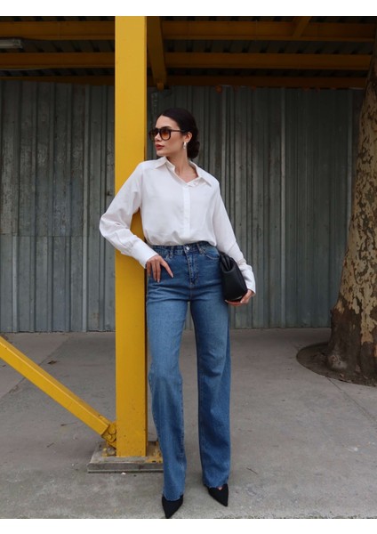 Likralı Straight Orj Jean