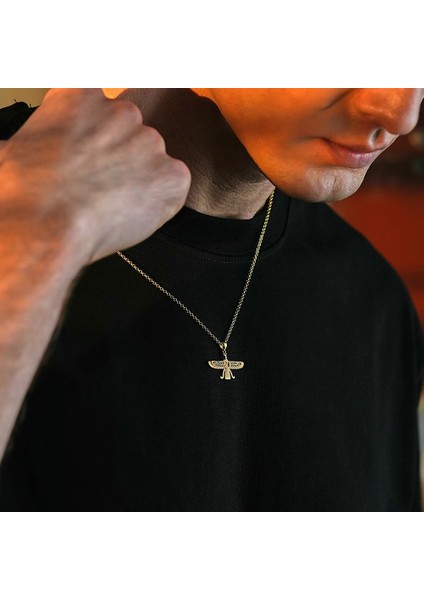 925 Ayar Gümüş Ahura Mazda Unısex Kolye