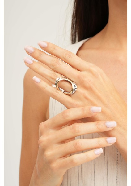 Teodora Tasarım Elişi Gümüş Yüzük 2037