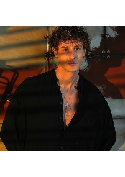 925 Ayar Gümüş Zirkon Taşlı Ankh Unısex Kolye modelleri