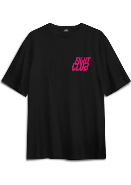 Fight Club Film Tyler Durden Sırt Ön Baskılı Oversize Tişört Unisex T-Shirt