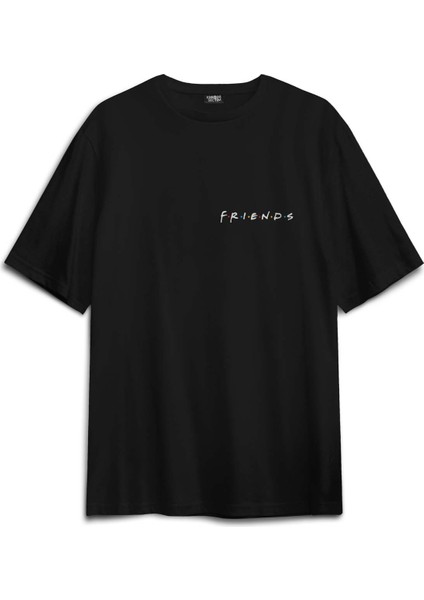 Korku Film Friends Halloween Cadılar Bayramı Sırt Ön Baskılı Oversize Tişört Unisex T-Shirt