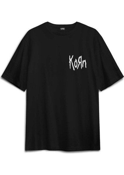 Korn Souvonir Of Sadness Metal Rock Sırt Ön Baskılı Oversize Tişört Unisex T-Shirt