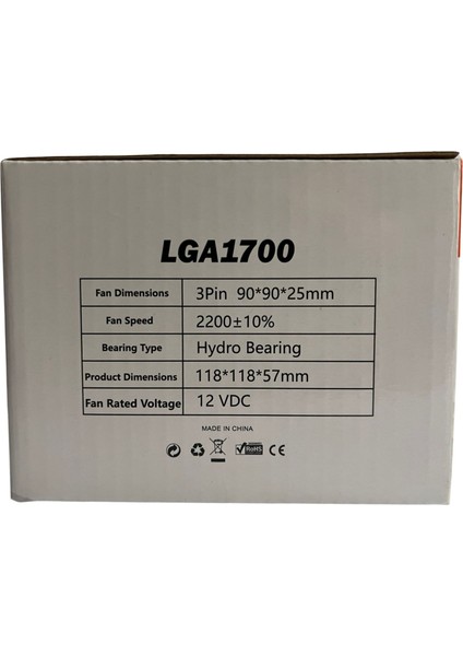 Sessiz Intel Redrock Rr F1700 Lga 1700 Cooling Cpu Fan