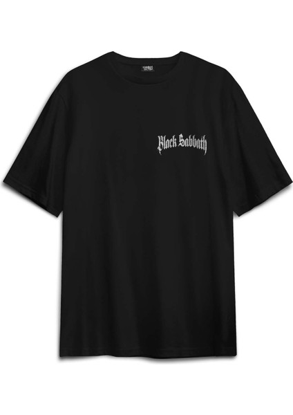 Black Sabbath Rock Müzik Ozzy Metal Music Yarasa Sırt Ön Baskılı Oversize Tişört Unisex T-Shirt fiyatları