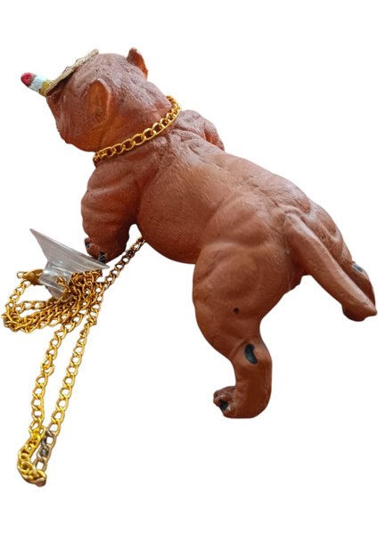 Pitbull Biblo Köpek Torpido Üstü Süsü Kahverengi modelleri