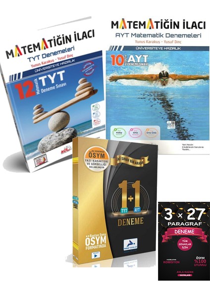 Tyt / Ayt Matematiğin İlacı Matematik Denemeleri / Tyt Ayt 1-1 Ikisi Bir Arada Denemesi Video Çözümlü