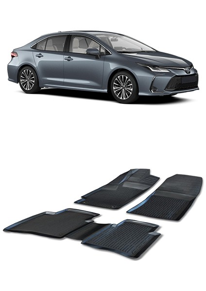 Toyota Corolla 2019-2024 Arası 3D Havuzlu Araca Özel Paspas Takımı