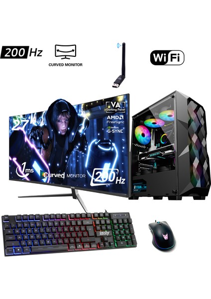 Numel Y I7-10700F 16GB 256GB M.2 Nvme Rx 580 8gb 27" 200Hz Oyuncu Masaüstü Bilgisayarı