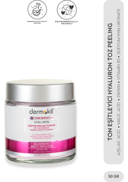 Cilt Tonu Eşitleyici Hyaluron Enzim Toz Peeling 50 gr