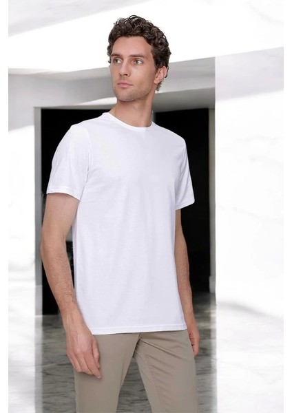Unisex Beyaz Basic T-Sihrt