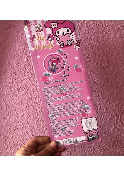My Melodi Melody Sakura Sanrio Kawai Işıklı Müzikli Kol Saati Kız Kadın Doğum Günü Hediye