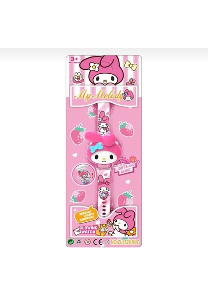 My Melodi Melody Sakura Sanrio Kawai Işıklı Müzikli Kol Saati Kız Kadın Doğum Günü Hediye