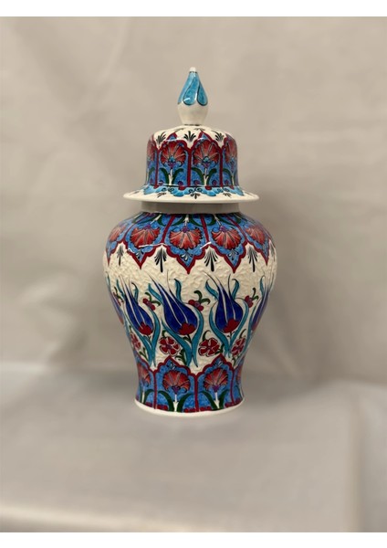30 cm Renkli Kapaklı Küp