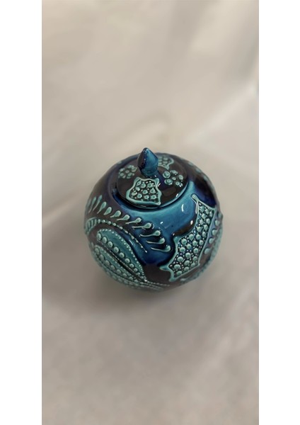 10 cm Mavili Çini Küp