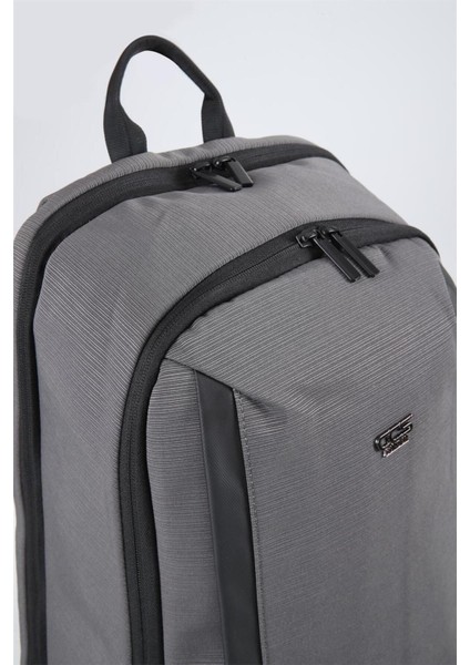 51442 Unisex Laptop Bölmeli Çok Gözlü Seyahat Business Sırt Çantası Gri