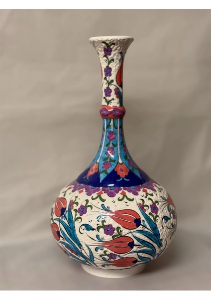 30 cm Çini Desenli Vazo