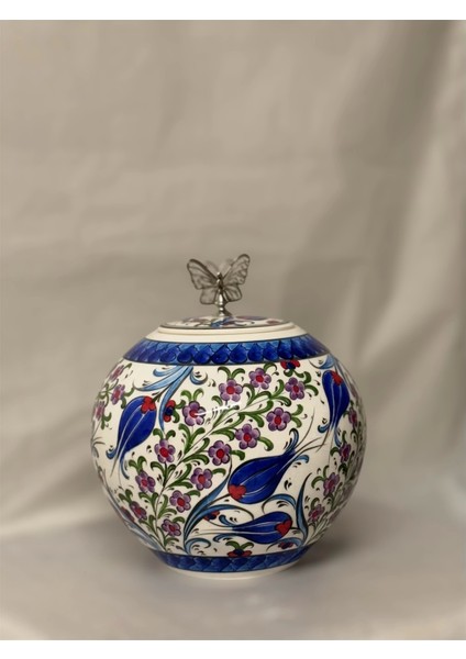 25 cm Yuvarlak Çiçekli Küp