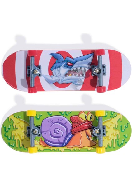 Sk8 Crew Figürlü Parmak Kaykayı 2’li Paket S1 - Mavi Kasklı ve Siyah Şapkalı