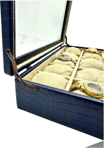 Diji 20'li Saat Kutusu Saat Çantası Timsah Lacivert fırsatları