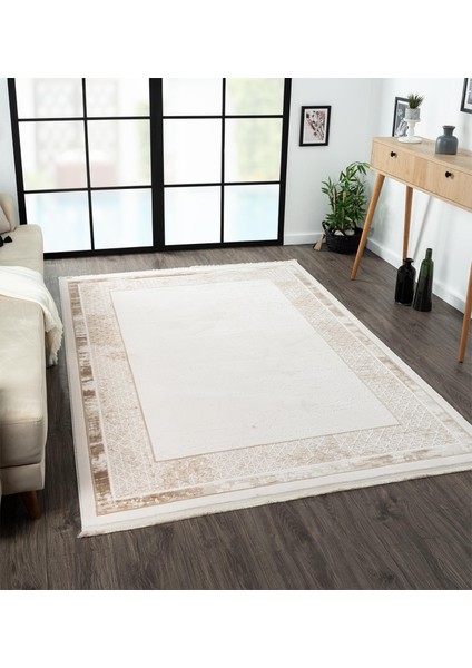 Troy Bej Halı Krem Halı Vizon Halı Kabartmalı Desenli Halı Yün Halı Yumuşak Kalın Halı Akrilik Tozuaz Halı Modern Geometrik Desenli Salon Halısı fiyatları