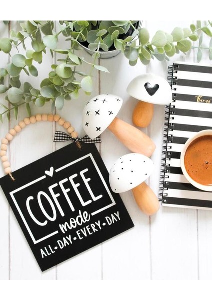 Coffee Bar Kahve Köşesi Duvar Dekor ve Mutfak Süsü, Askılıklı Ahşap Pano, Kahve Köşesi Tabela