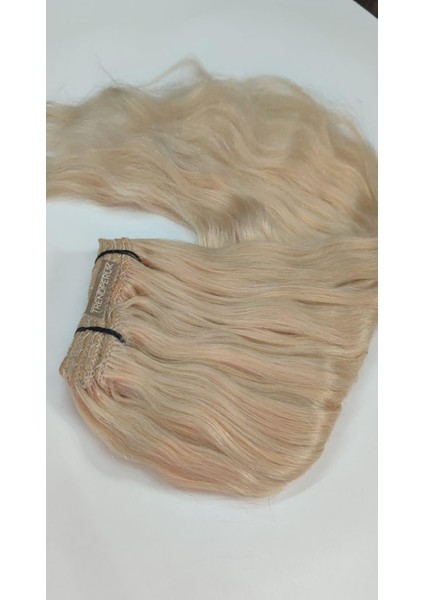 8 Parça 200 gr 65-70 cm Gerçek Saç Çıtçıt Platin Renk fırsatları