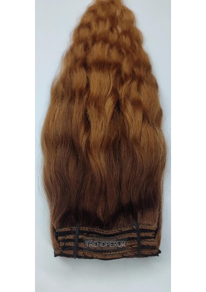 8 Parça 150 gr 65CM Gerçek Saç Çıtçıt Dip Kahve Alt Kumral Renk fırsatları