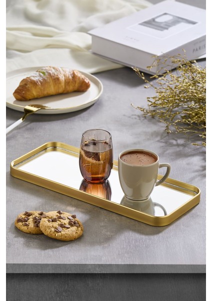 3'lü Dikdörtgen Ayna Duvar Aksesuarı - Sunumluk (Çok Amaçlı) Altın 12X30 cm fiyatları