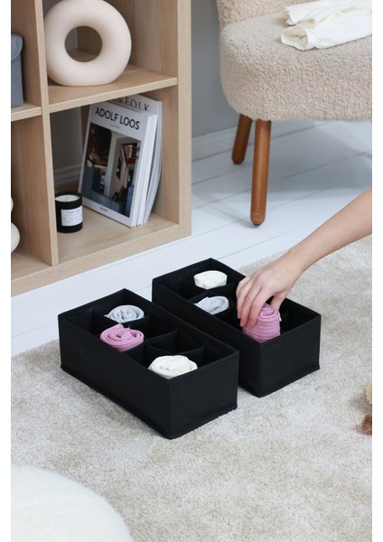 2'li 8 Bölmeli Çocuk Odası Dolap Çekmece Içi Çamaşır Çorap Düzenleyici Petek Akordiyon Organizer fiyatları