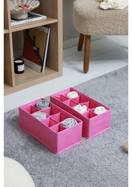 2'li 8 Bölmeli Çocuk Odası Dolap Çekmece Içi Çamaşır Çorap Düzenleyici Petek Akordiyon Organizer fiyatları